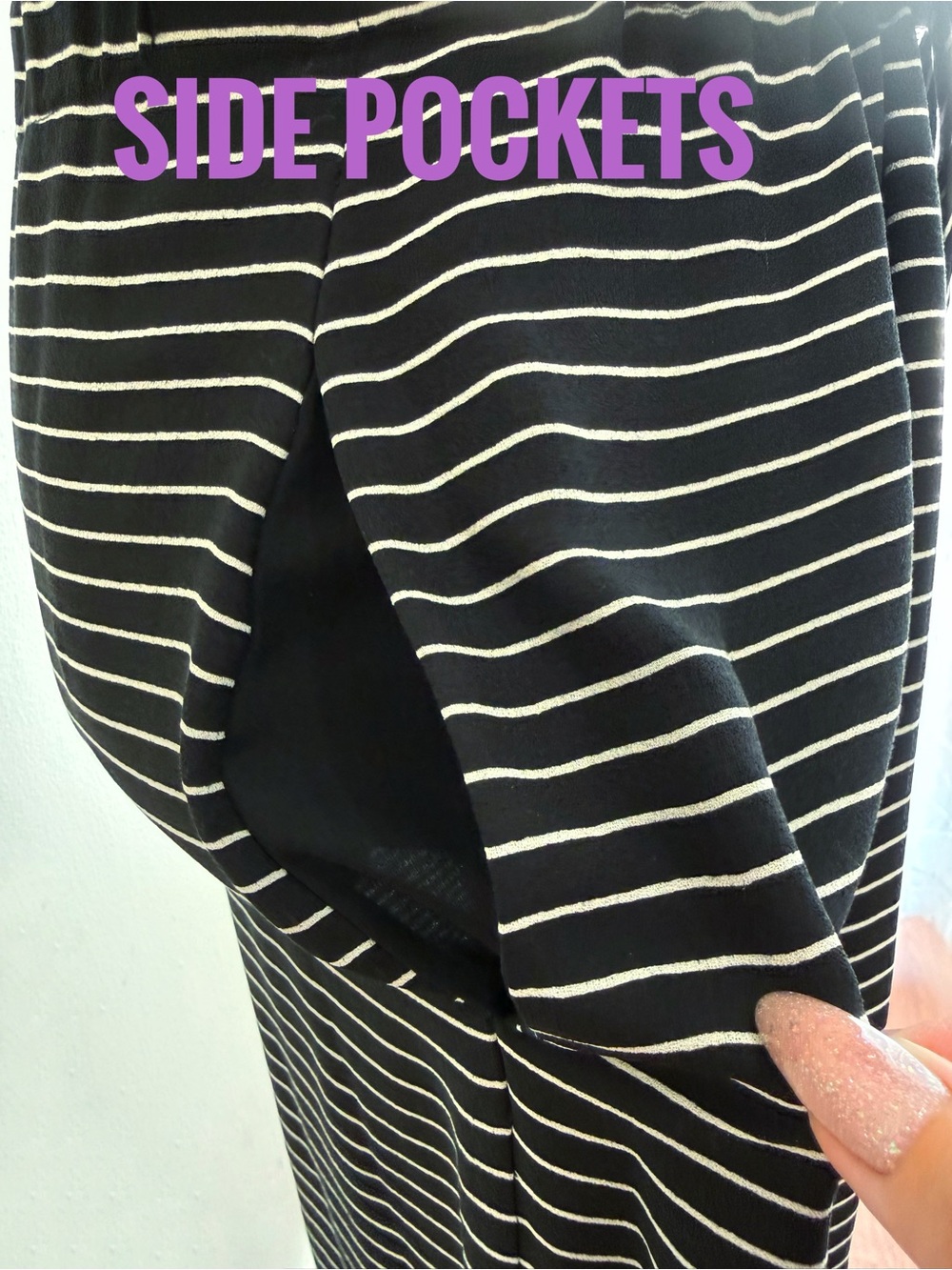 A.L.C ALC silk black white stripe cinch tie waist halter floral trim maxi dress - Picture 10 of 15